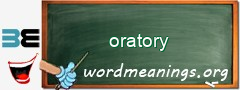 WordMeaning blackboard for oratory